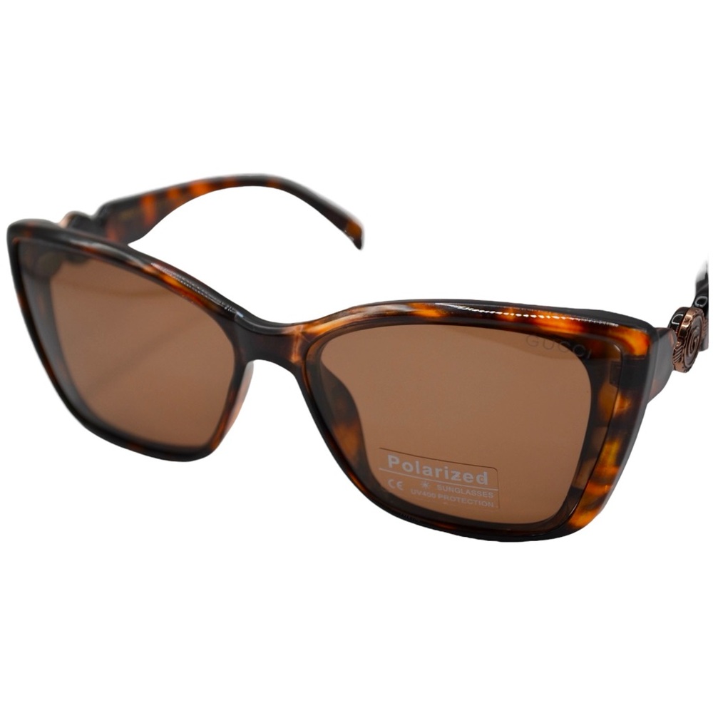 Gucci Women’s Sunglasses | Brown Tortoise Frame | Polarized Brown Lens | Italy - Picture 11 of 14